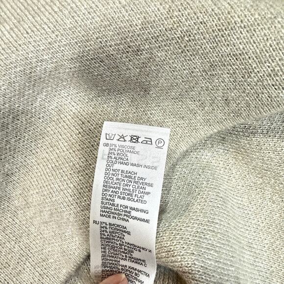 REISS Connie Knit Skirt Neutral Beige Wool Alpaca Blend Women's Size Medium - Picture 9 of 9